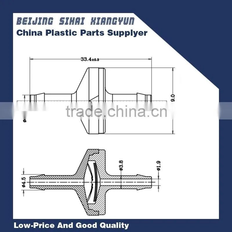 1/8" one way mini plastic check valves for print