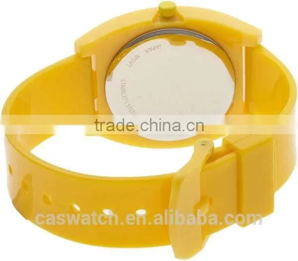 Fashion Cute Animal Yellow Ms Piggy Plastic Kids Watches