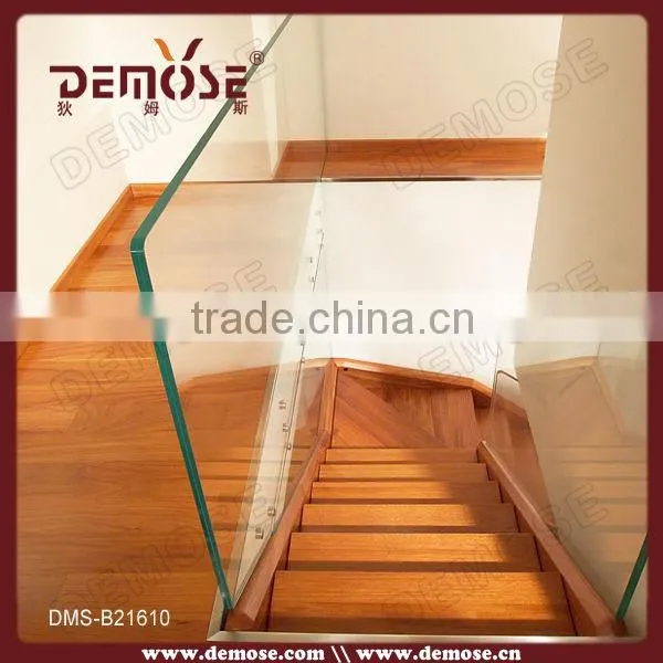 prefab homes balcony frosted frameless glass balustrade