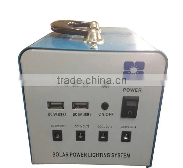 10W 15W 20W 30W DC Solar System Kit , 2 Led light ,solar panel , battery