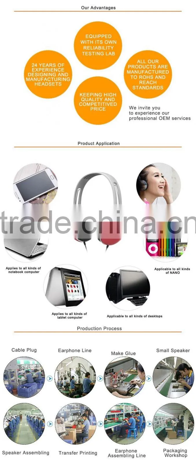 mobile phone headset headphone CE and ROHS Certificate