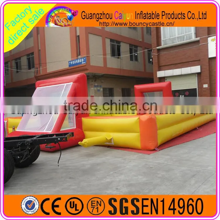 High quality PVC inflatable football field inflatable soap soccer for sale