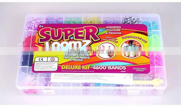 2014 Hot Sell Eco-friendly Crazy Silicone DIY Loom Bands Wholesale
