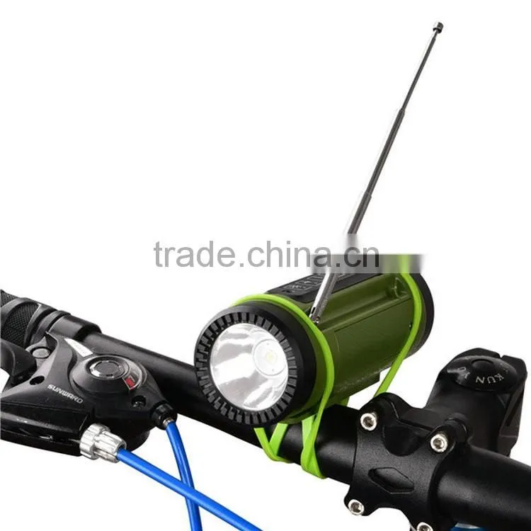New outdoor speaker Bluetooth speaker with power bank 4000mah with FM radio, flashlight, support TF card