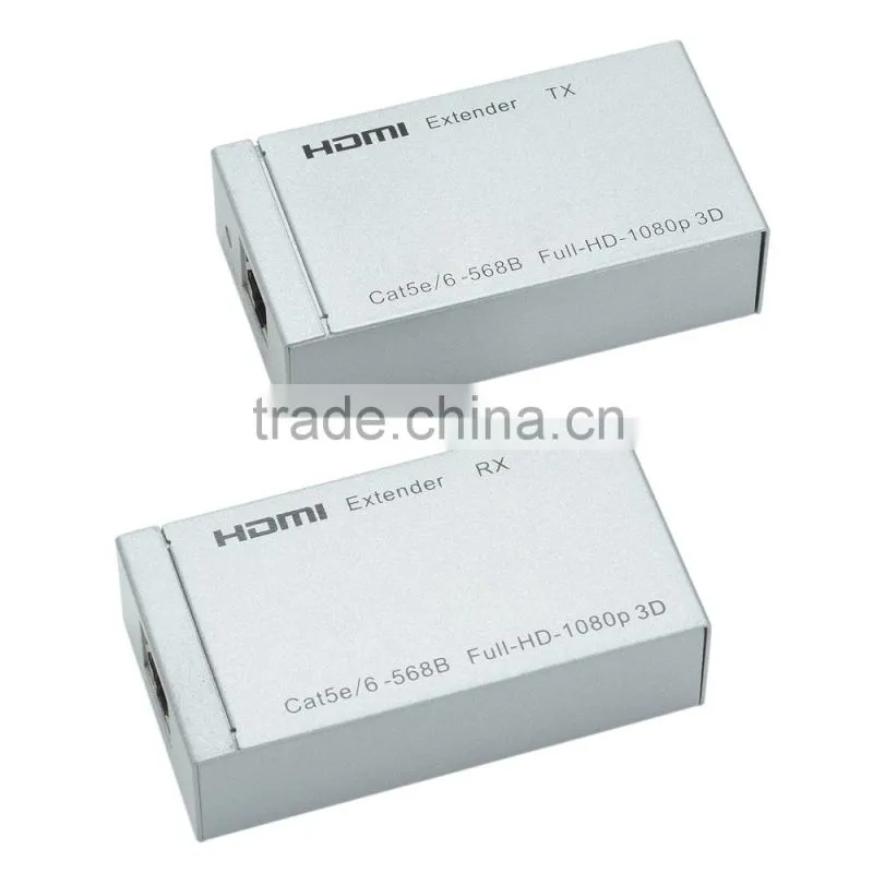 CHEERLINK Full HD 1080P 3D HDMI Extender Set w/ CAT 5 / 6 - Silver