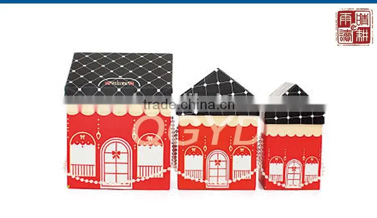 manufacturer custom logo house shape gift box