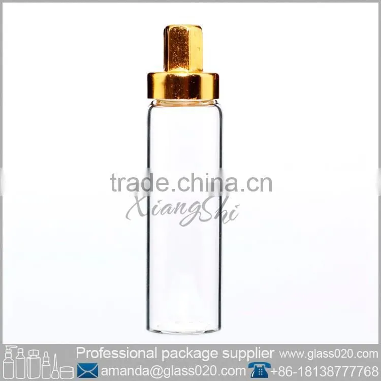 5ml 10ml 20ml 30ml clear glass vial with gold cap