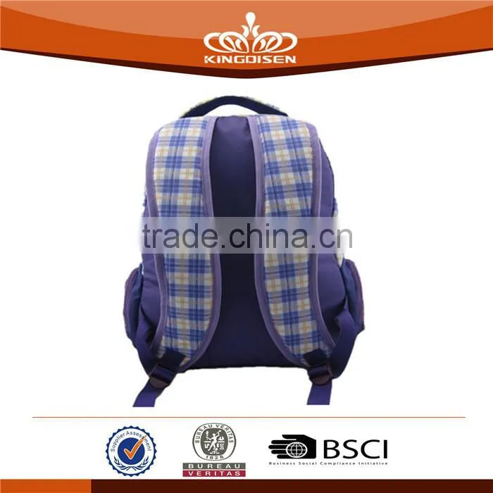 Trendy Plaid School Bags Backpack for Teens