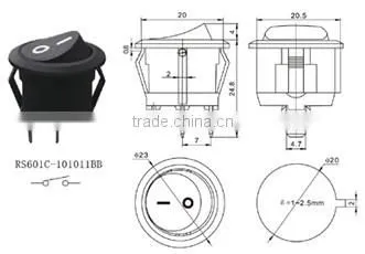 3 position rocker switch t85