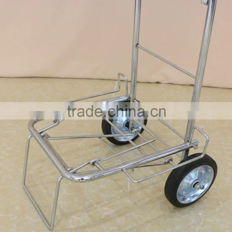 Metal moveable folding packing trolley,portable pull trolley cart/luggage cart