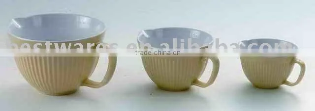 3pieces custom plastic measuring melamine cup