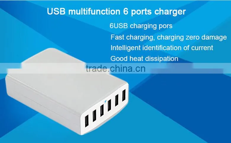 Dual 6 USB charger for mobile phone,ipad