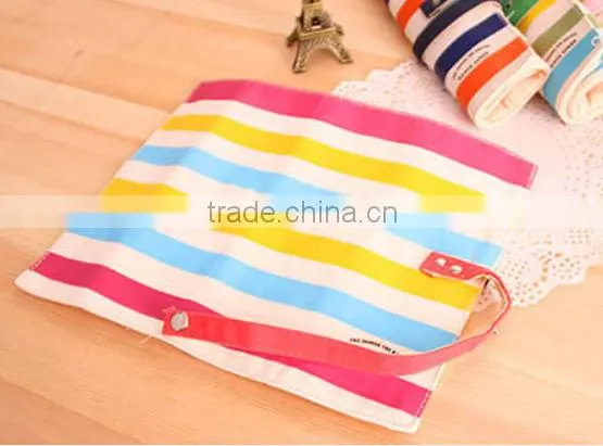Newest stripe printing roll up school pencil case made in china