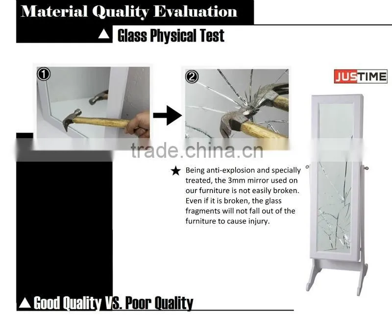 Dressing mirror cabinet, Jewelry cabinet with dress mirror