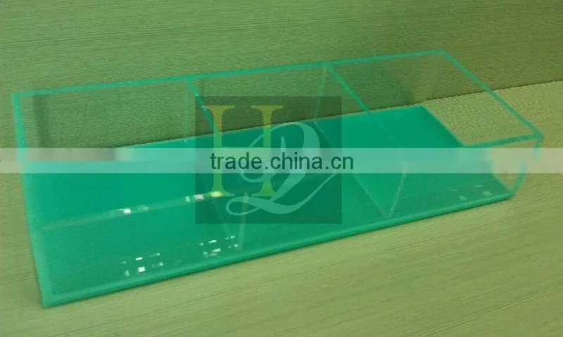Square colorful acrylic serving tray, acrylic amenity tray, Lucite collection boxes