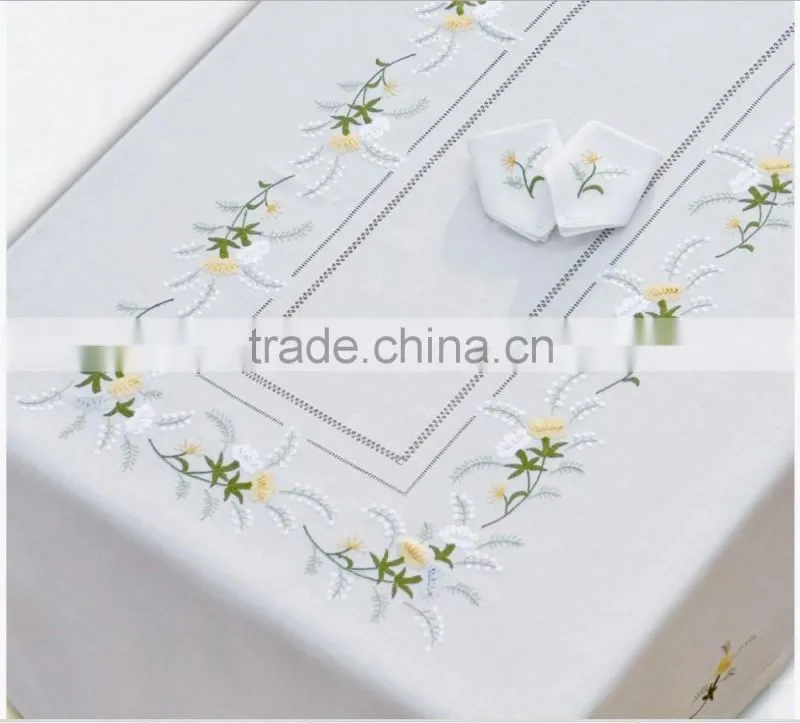 hand embroidery table cloth