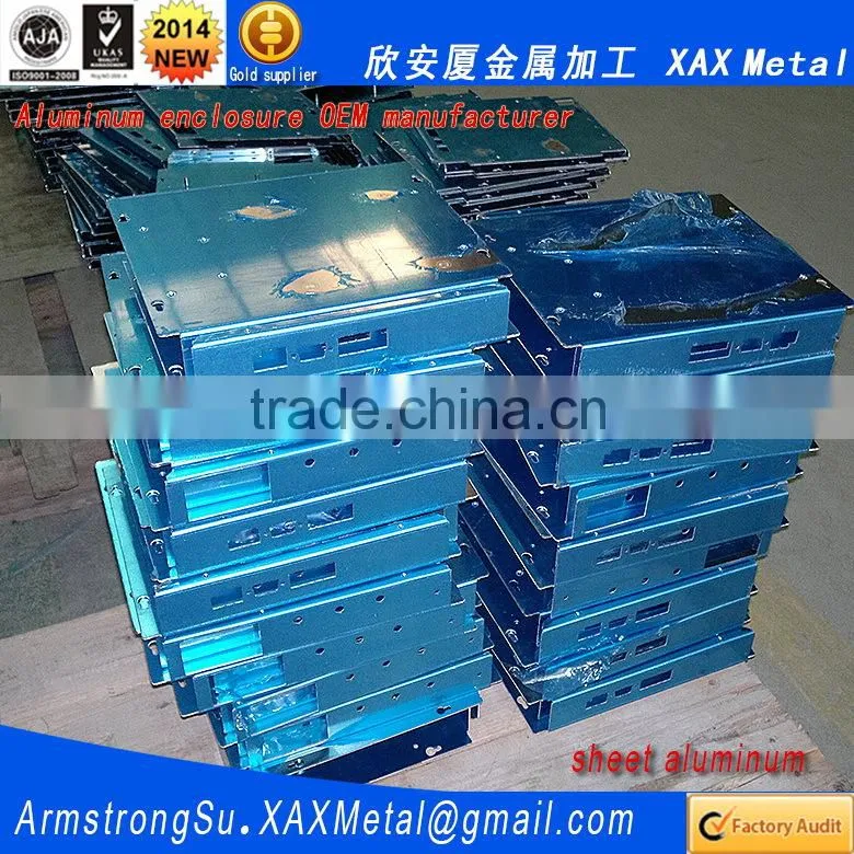 XAX27Alu OEM ODM customized laser cut bend weld plate aluminum network switch case