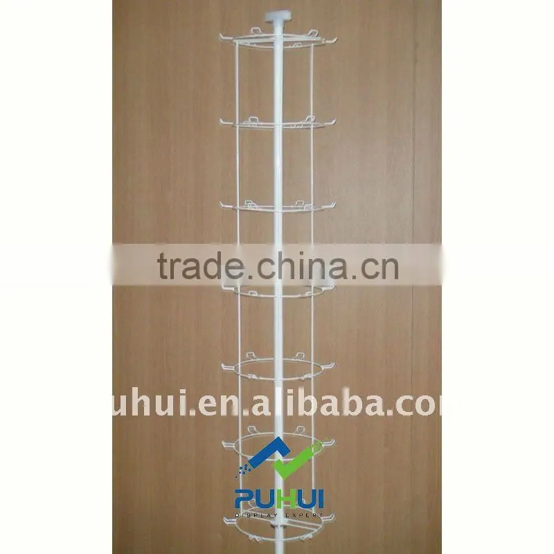 elegant revolving floor peg rack with trade assurance