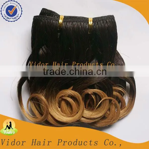 Human Brazilian Colored Two Tone Ombre Hair Weave For Black Women