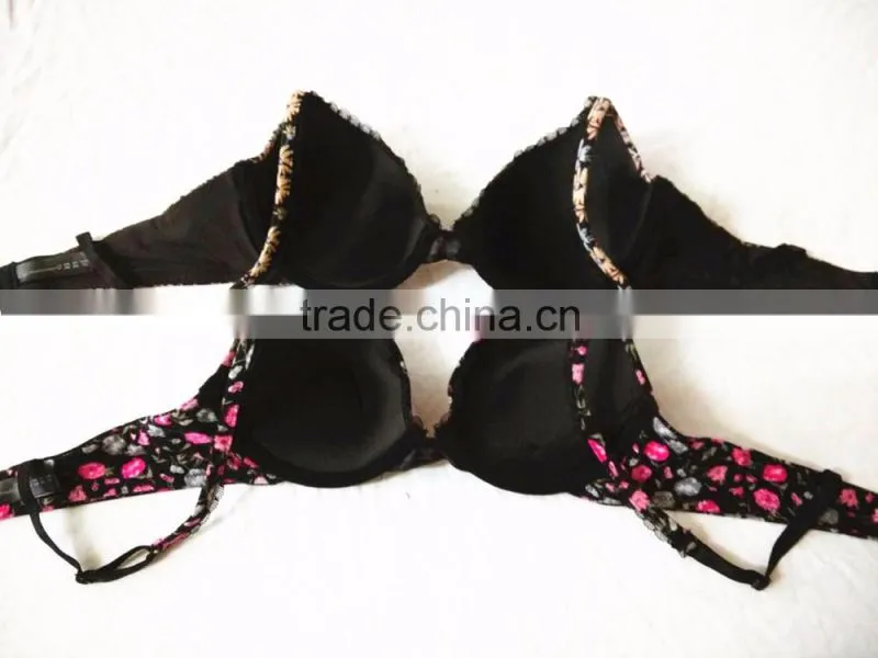 Hot Sale Flower Designed Bra Women's Brushed Cotton Floral Print Bra Bohemian Style