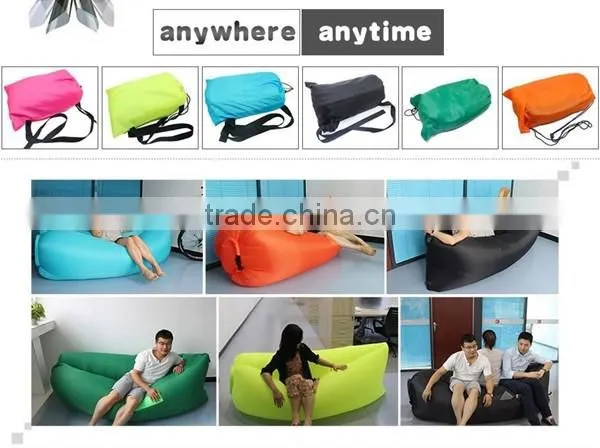 gadgets 2016 newest banana sleeping bag nylon fabric for inflatable sun lounger