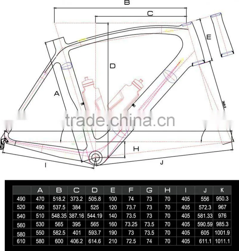 bicycle frame chinese road bike frames FM098 customized design Aero road bike frames