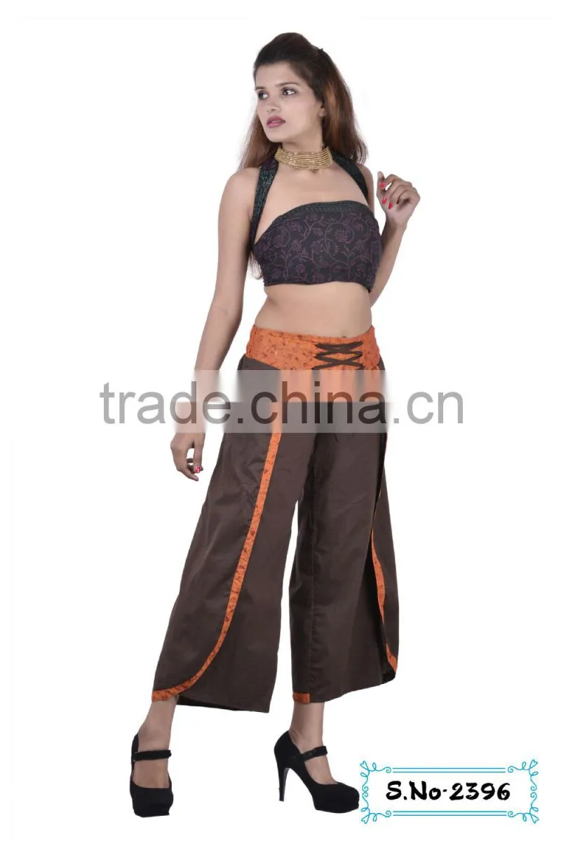 2396 Cotton Trouser women cotton trouser ladies' check cotton trousers