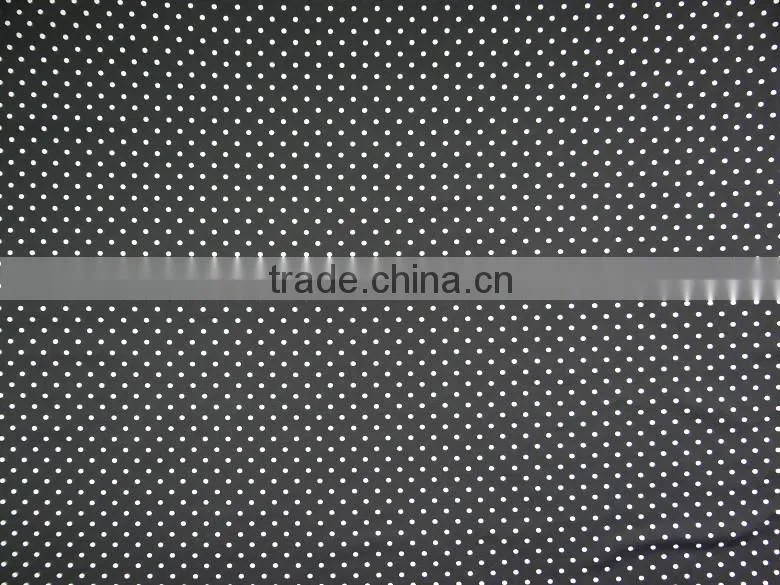 black fabric with white dot swimwear fabric stock