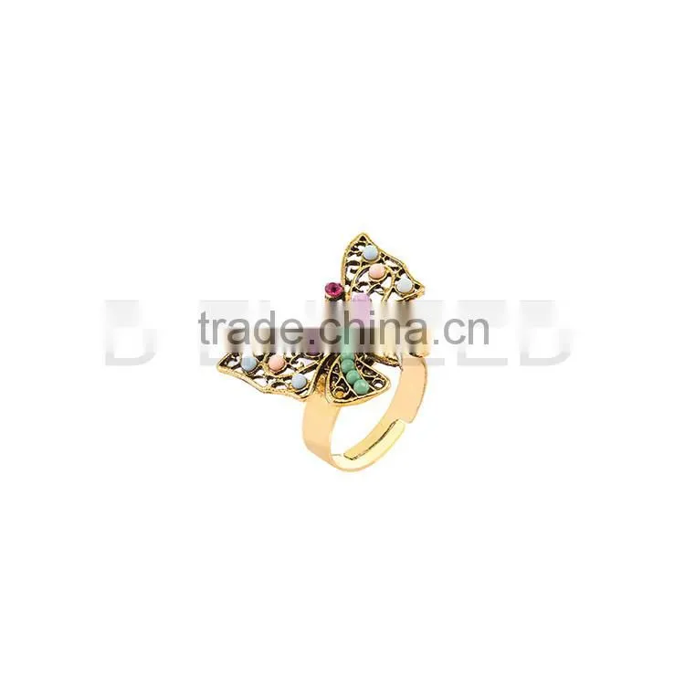New Fashion butterfly ladies gold finger ring