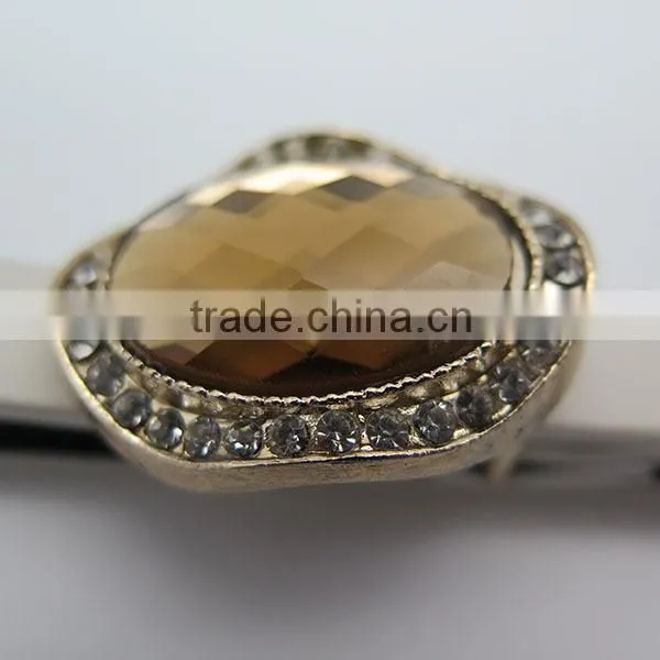 Skinny belt with diamonds and glass for women