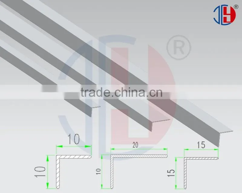 L T shape edge banding with aluminum material