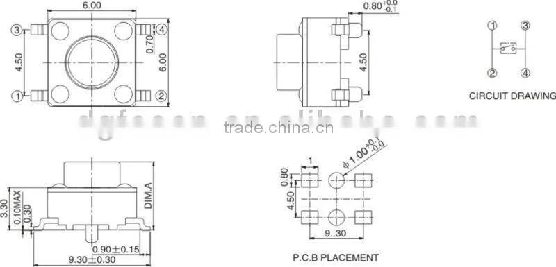 SMT tactile switches TS-1302A