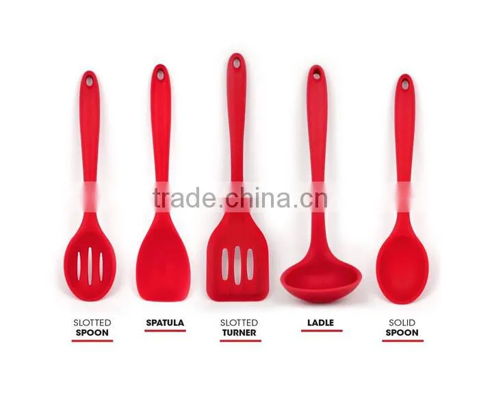 Medium Silicone 5PCS silicon kitchen ware,Heat Resistant silicon kitchen ware,Baking Utensils Set silicon kitchen ware