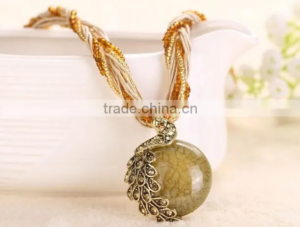 National wind m weaving necklace restoring ancient ways Sweater chain