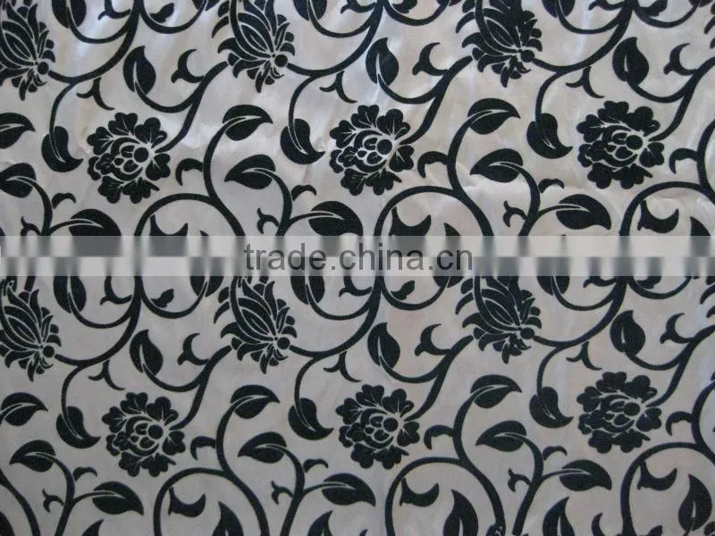 flocking curtain Voile fabric 100% polyester terylene