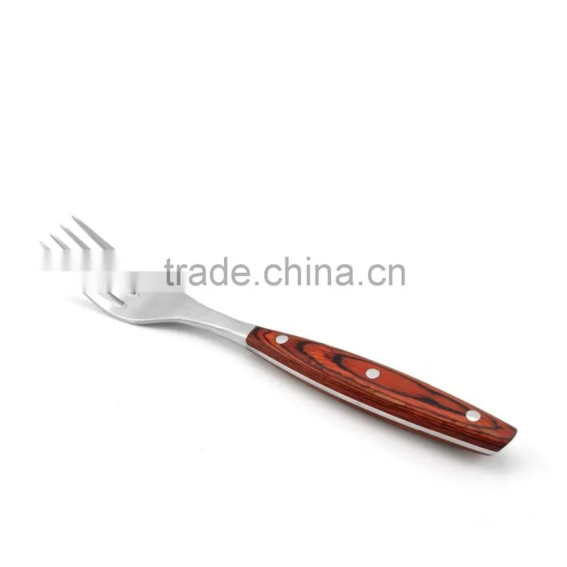 Laguiole Style Pakka Wood Handle Steak Fork Set