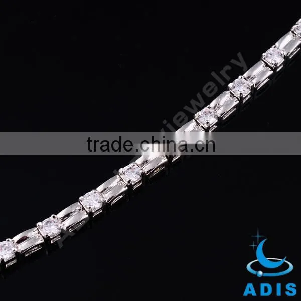 New Style Fancy Prong Setting Zircon Brass Chain Bracelets