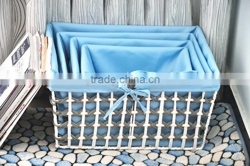 Simple clean handmade cheap jute storage basket