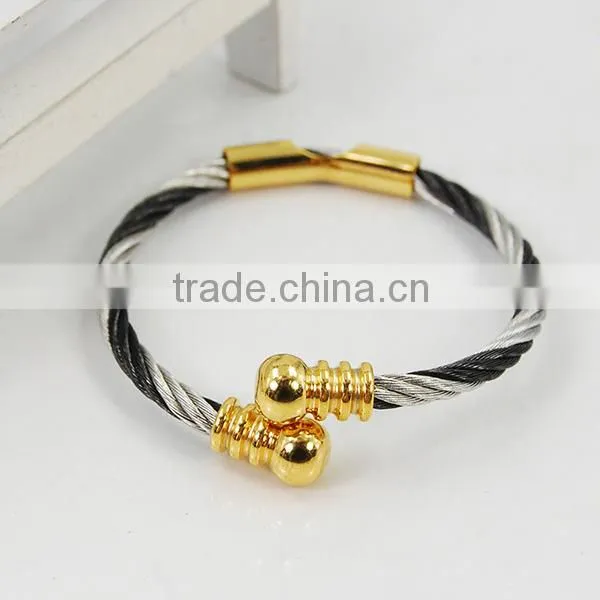 wholesale stailess steel cuff bangle bracelets,steel rope bangles