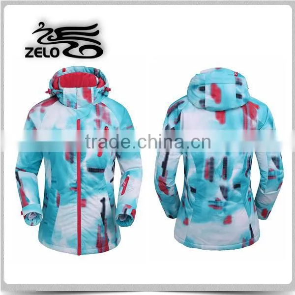 2015 top sale outdoor sport ski snowboard jacket with Camouflage print
