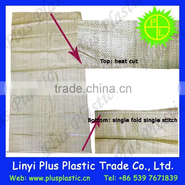 Wholesale customized recycled pp woven bag for rice, seed, feed, fertilizer