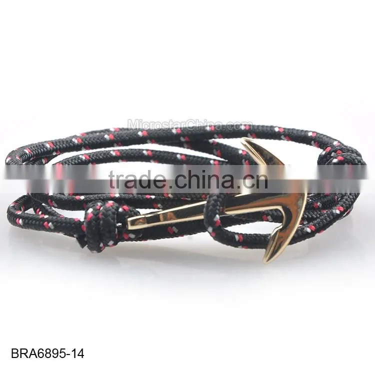 In Stock Navy Blue Rope Anchor Bracelet