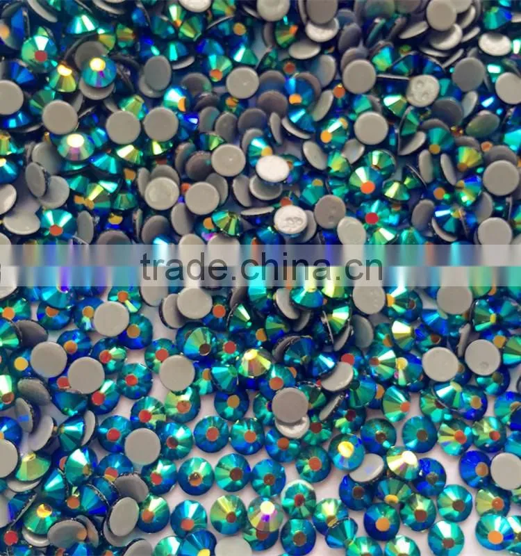 well coatting high quality strong glue 5mm montana AB garment designing hotfix rhinestone