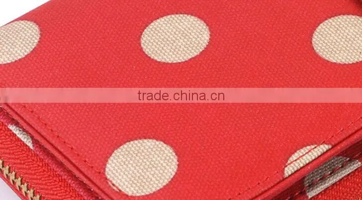 Fashion Canvas Zippered Clutch Wallet For Girls