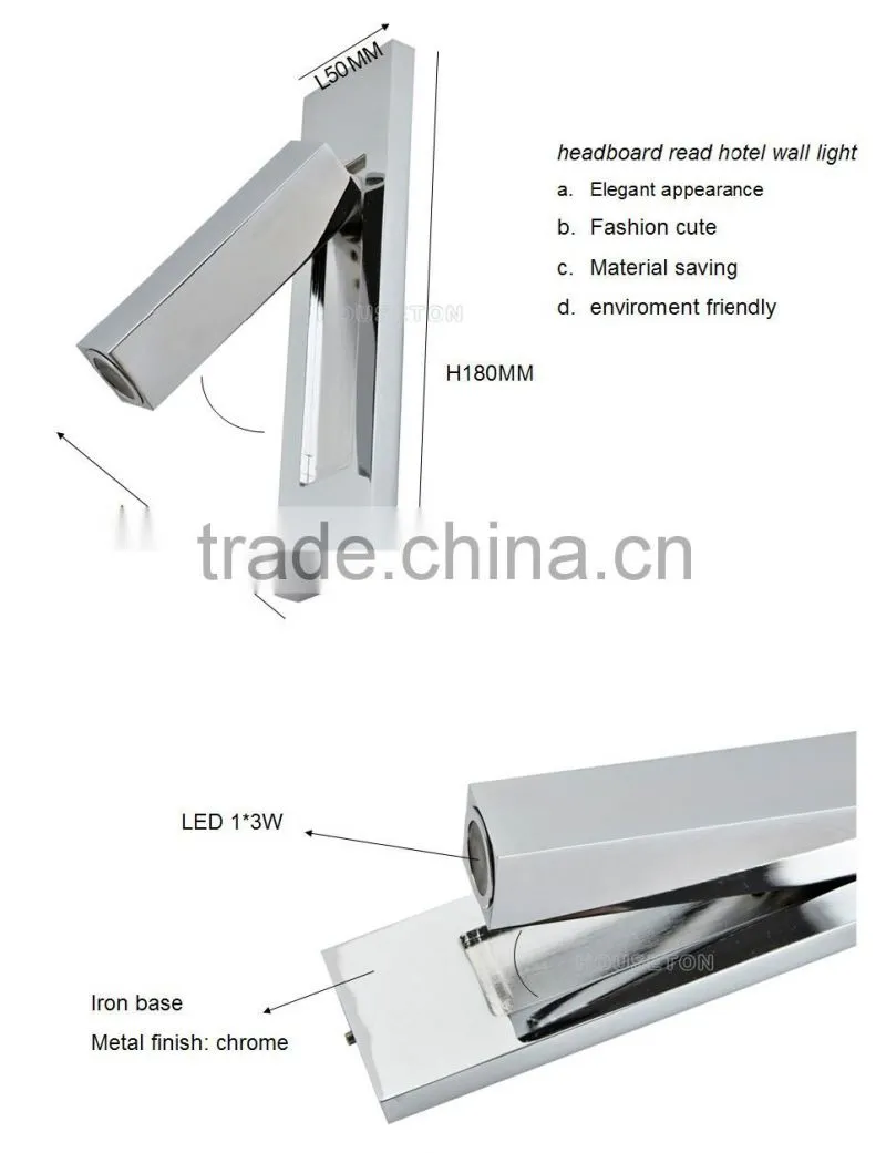 CE listed hotel led bed headboard reading light,hotel led bed headboard reading light,led bed headboard reading light WL1067