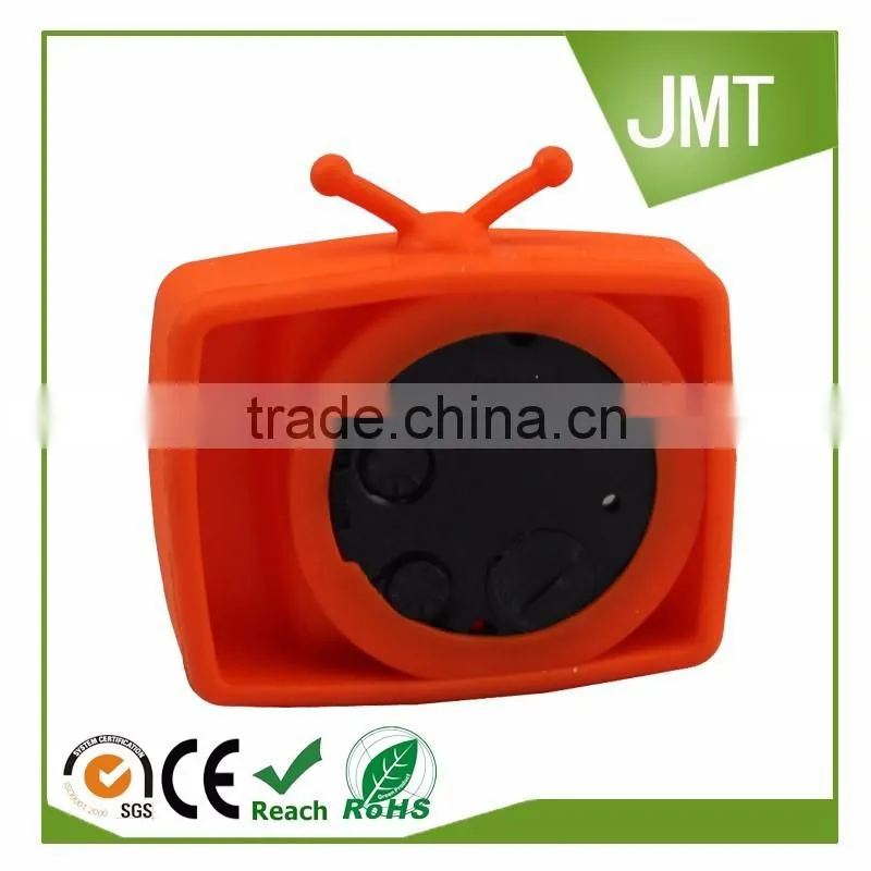 Promotion gift TV shape funny silicone alarm clock for kid