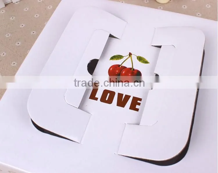 wedding paper cake box design with handle