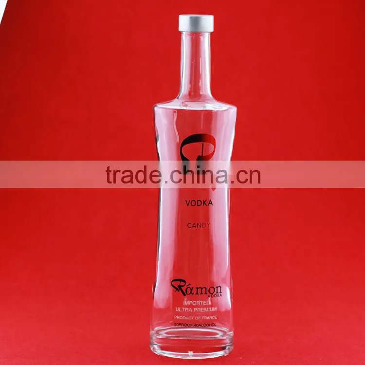 750ml frosted spirit bottle manufacturer matte white vodka glass bottle custom rum bottle
