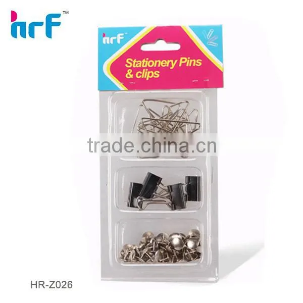 Colorful Metal Binder Clip Set with Bookmarks