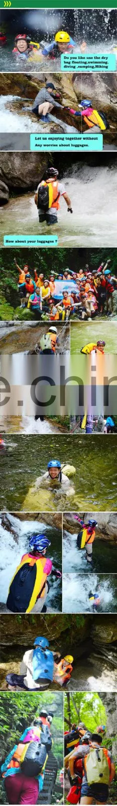 Chinese manufacturer custom logo 20L PVC tarpaulin waterproof dry bag for wading
